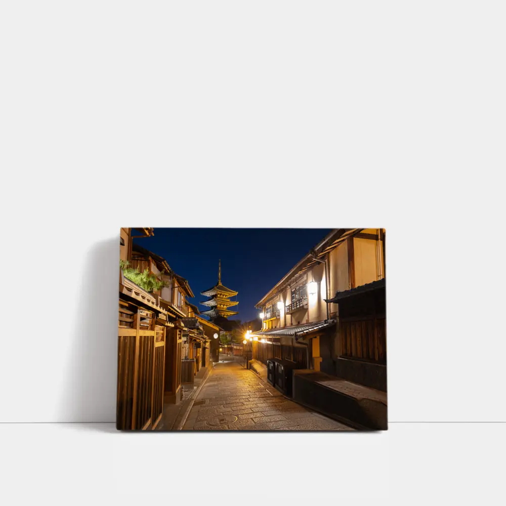 Kyoto Night Street Yasaka Pagoda Japan – Wall Art