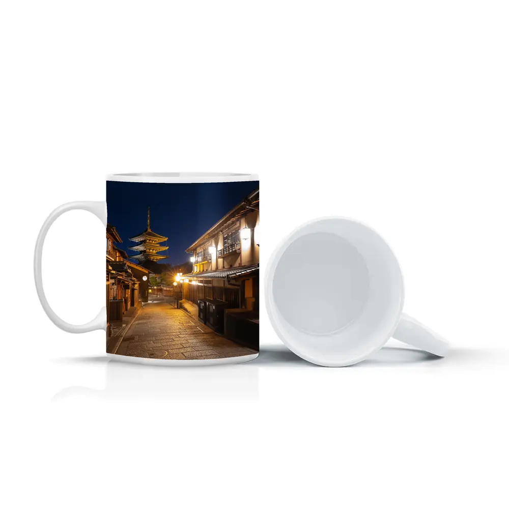 Kyoto Night Street Yasaka Pagoda Japan – Mugs