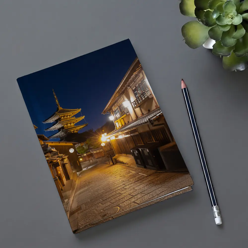 Kyoto Night Street Yasaka Pagoda Japan – Notebooks