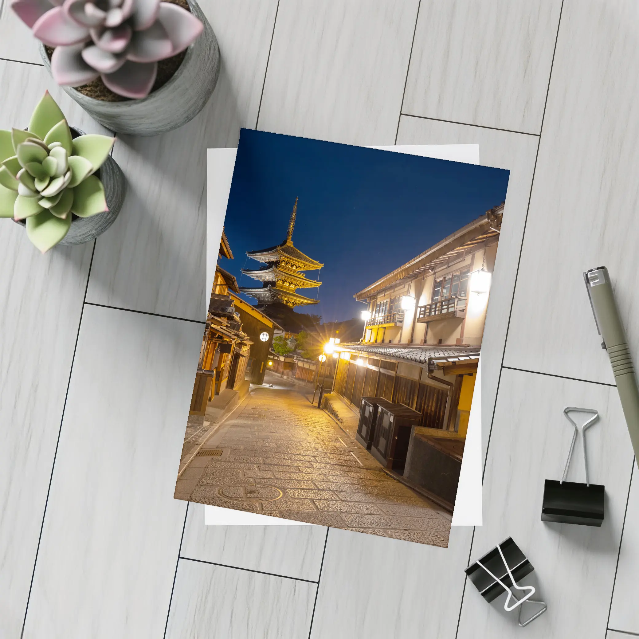 Kyoto Night Street Yasaka Pagoda Japan – Postcards