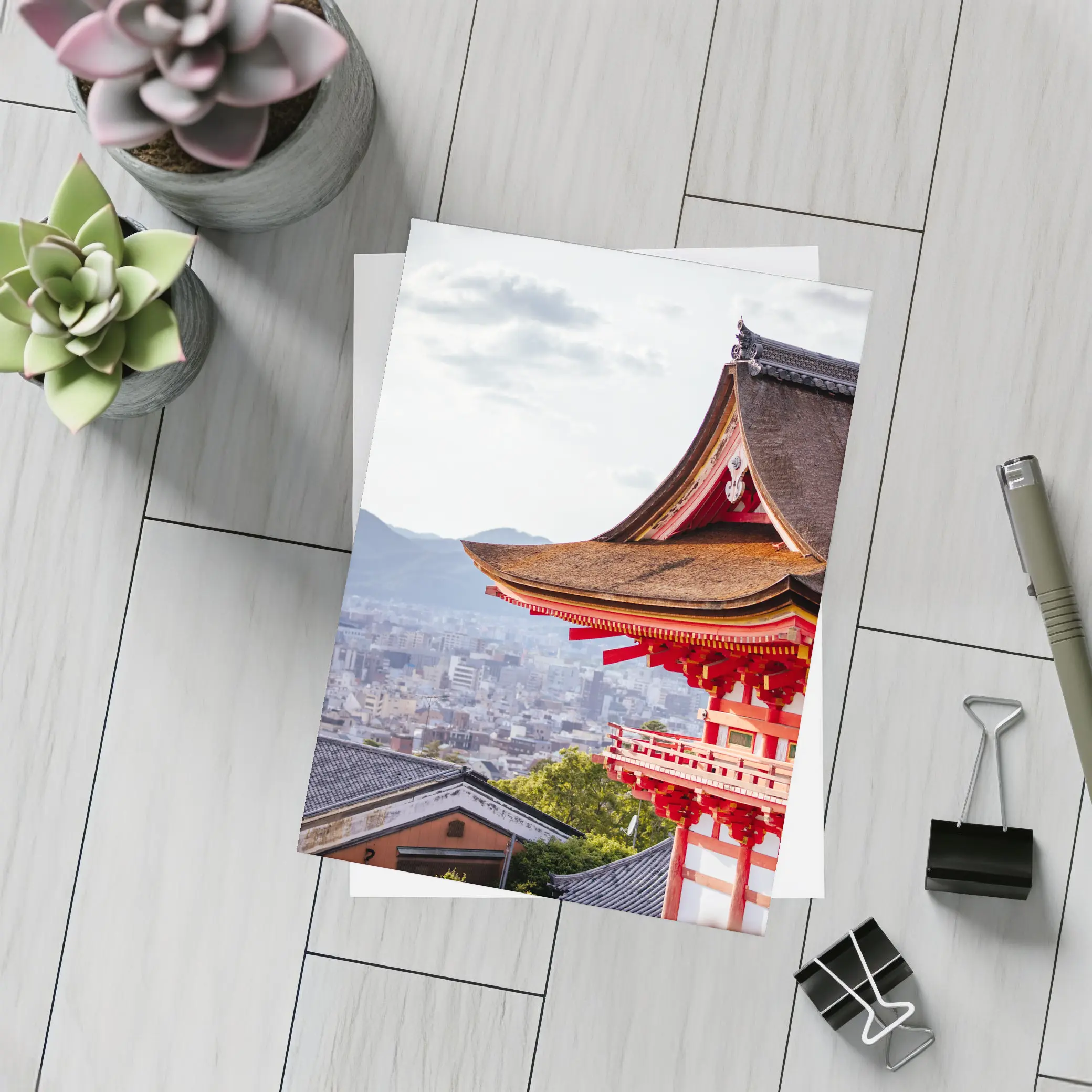 Kiyomizu Temple Gate Kyoto City View – Postcards