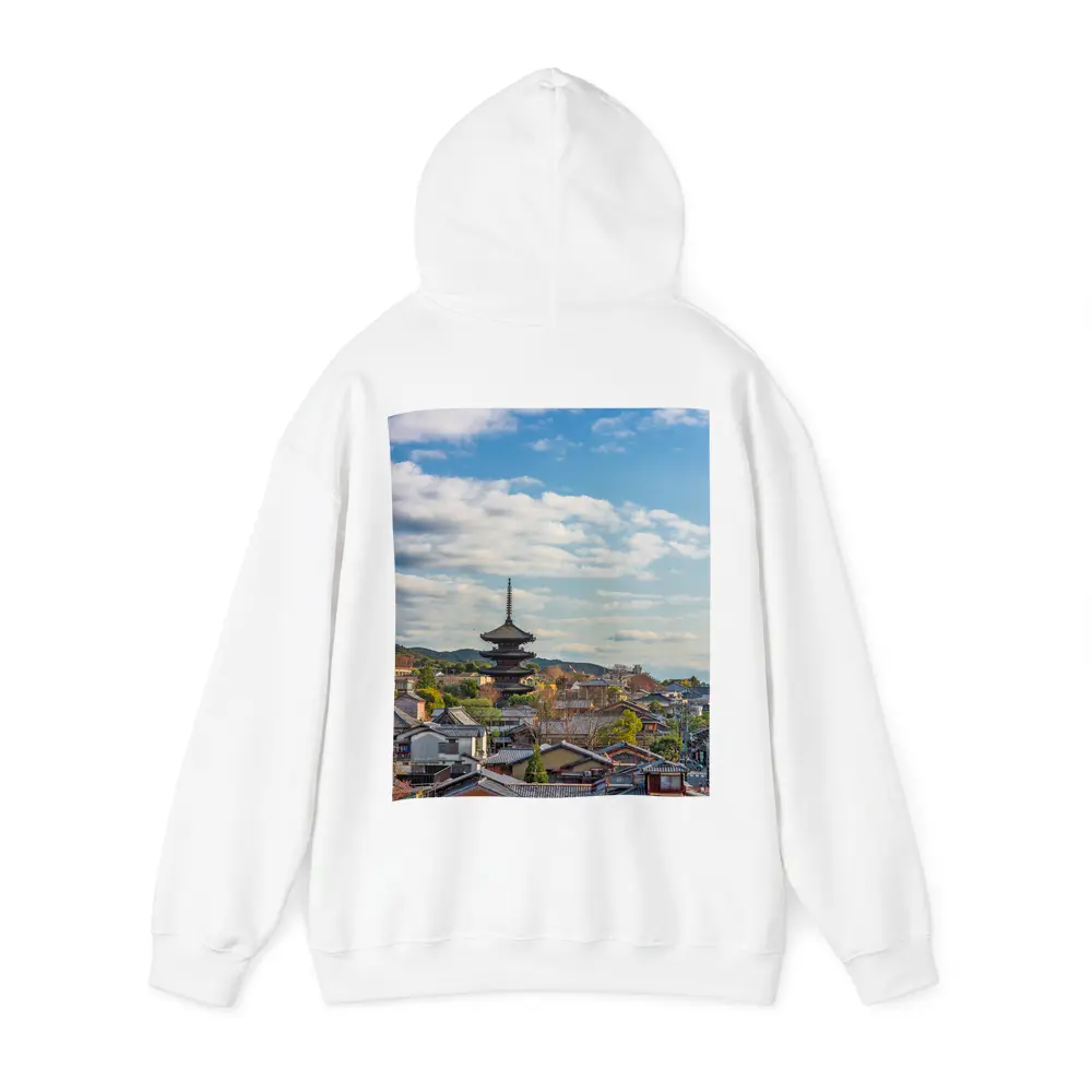 Kyoto Japan Pagoda Rooftops Blue Sky – Hoodies