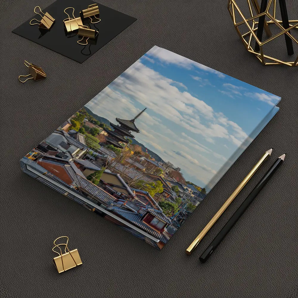 Kyoto Japan Pagoda Rooftops Blue Sky – Notebooks