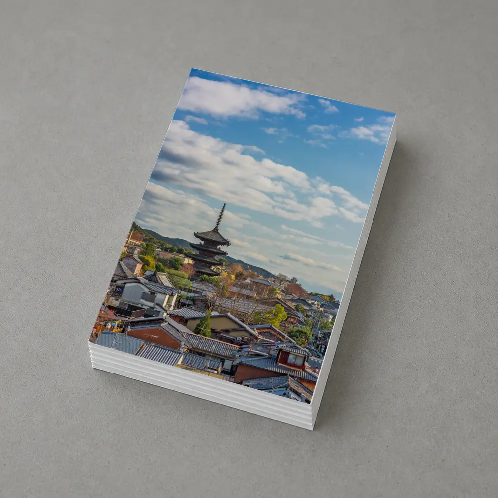 Kyoto Japan Pagoda Rooftops Blue Sky – Postcards