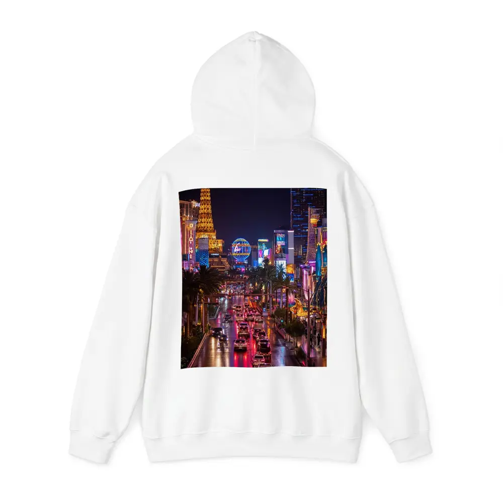 Las Vegas Strip Glowing Neon Night Scene – Hoodies