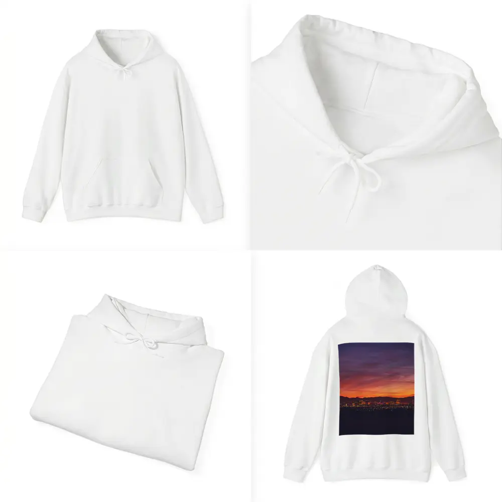Las Vegas Skyline Fiery Sunset Purple Sky – Hoodies