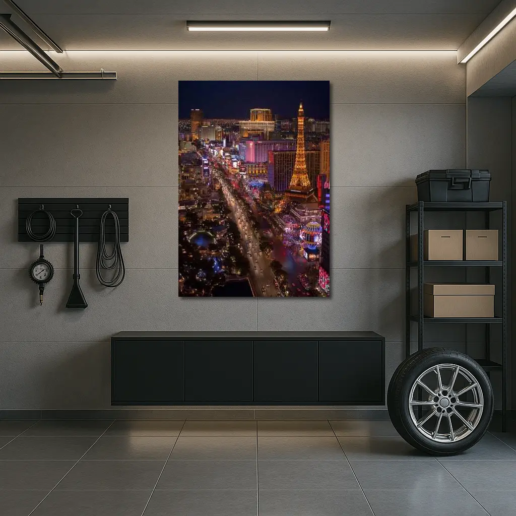 Las Vegas Strip Aerial Night City View – Wall Art