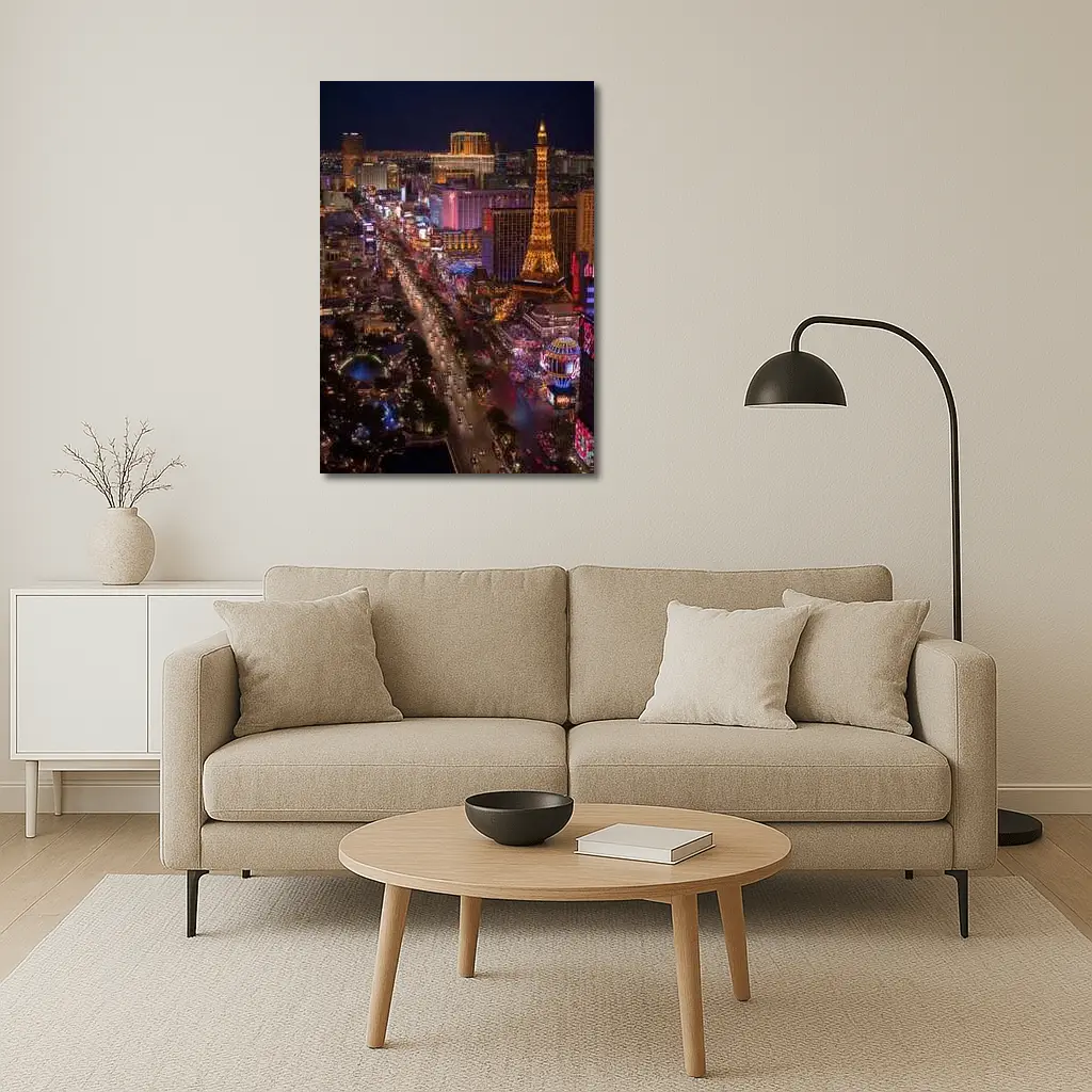 Las Vegas Strip Aerial Night City View – Wall Art