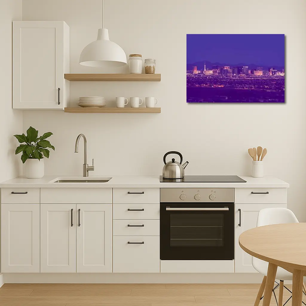 Las Vegas Strip Skyline Purple Night View – Wall Art