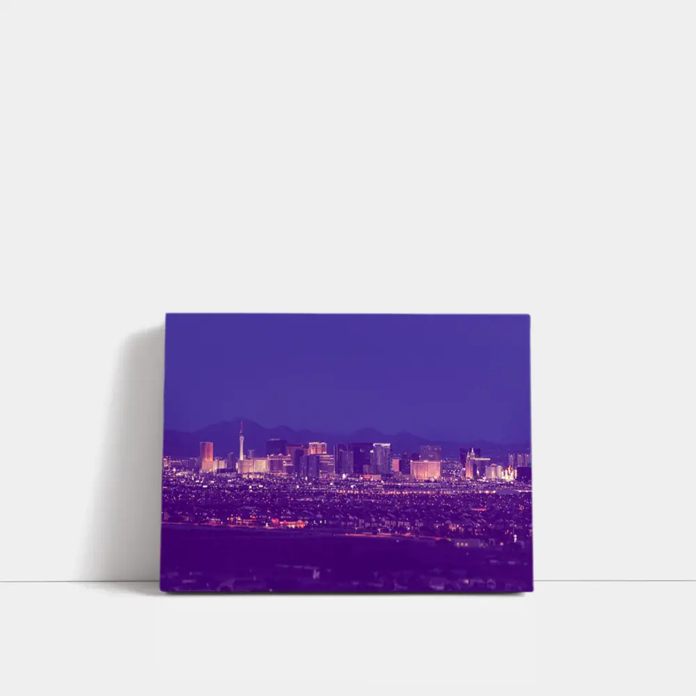 Las Vegas Strip Skyline Purple Night View – Wall Art