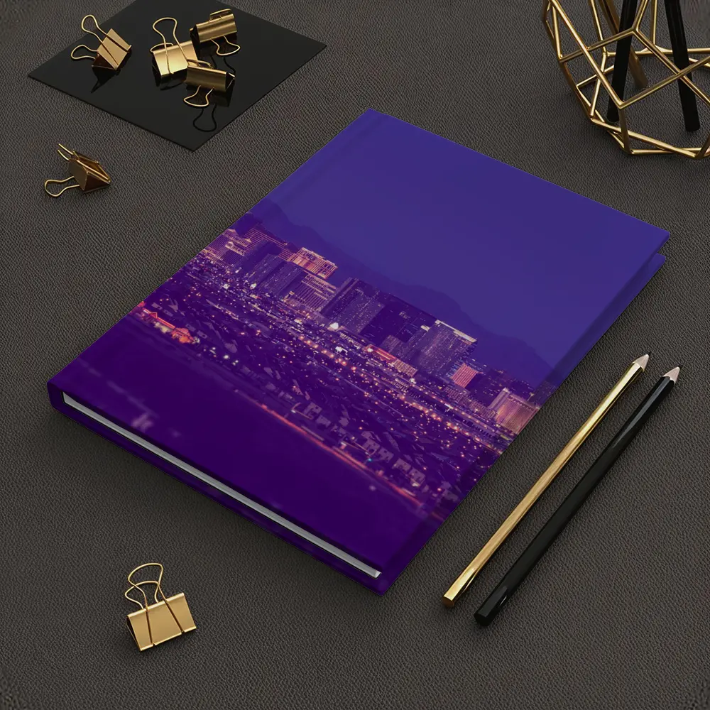 Las Vegas Strip Skyline Purple Night View – Notebooks