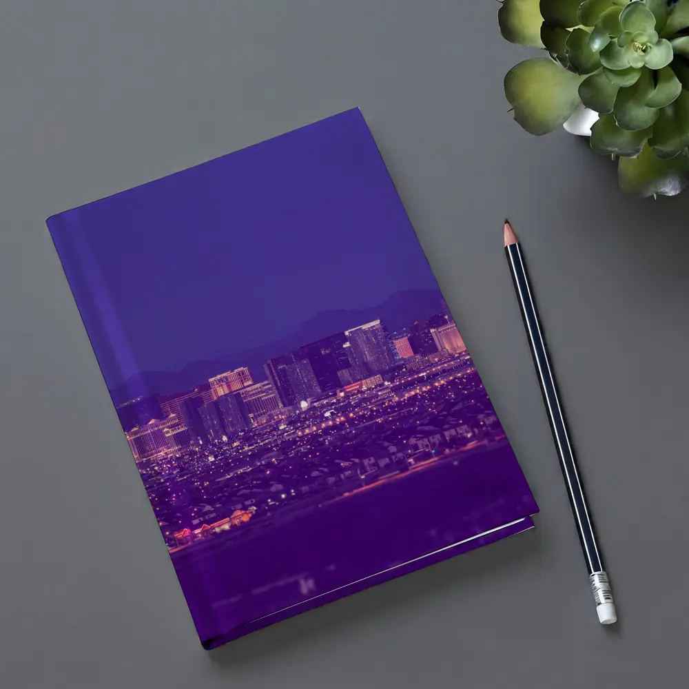 Las Vegas Strip Skyline Purple Night View – Notebooks