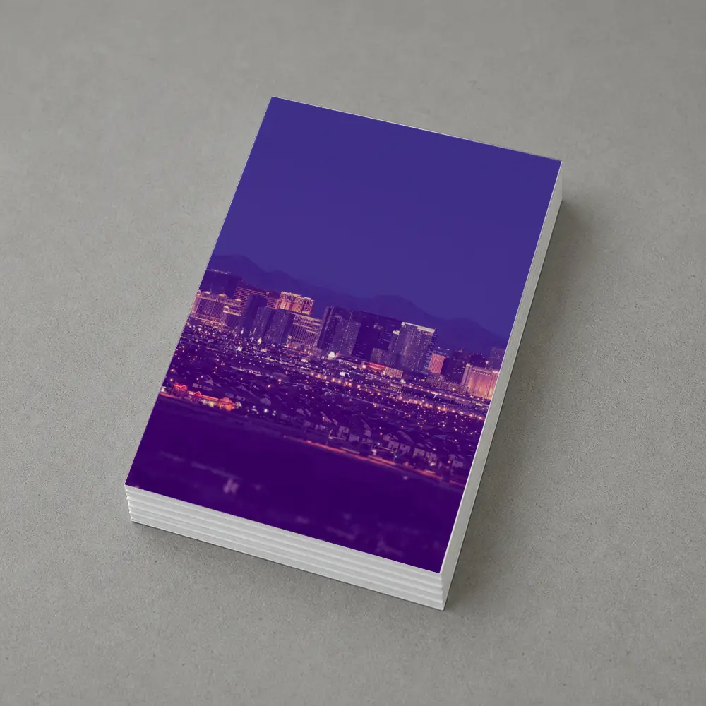 Las Vegas Strip Skyline Purple Night View – Postcards