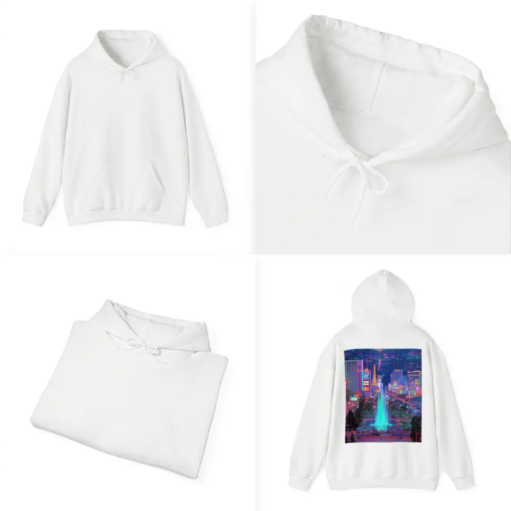 Las Vegas Strip Neon Cyberpunk Night Fantasy – Hoodies