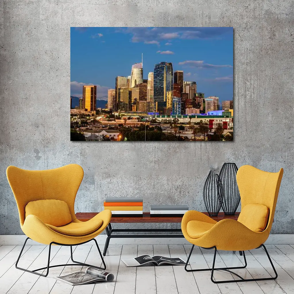 Los Angeles Downtown Skyline at Dusk – Wall Art