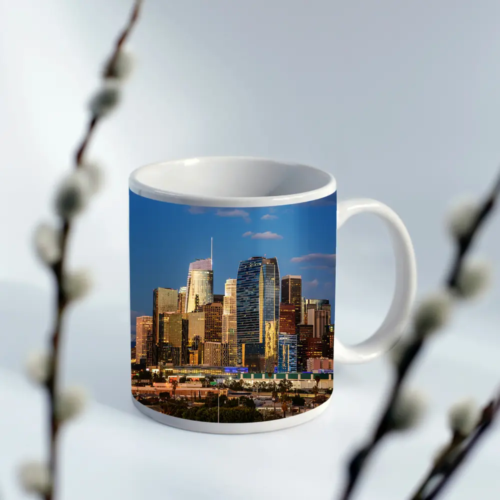 Los Angeles Downtown Skyline at Dusk – Mugs