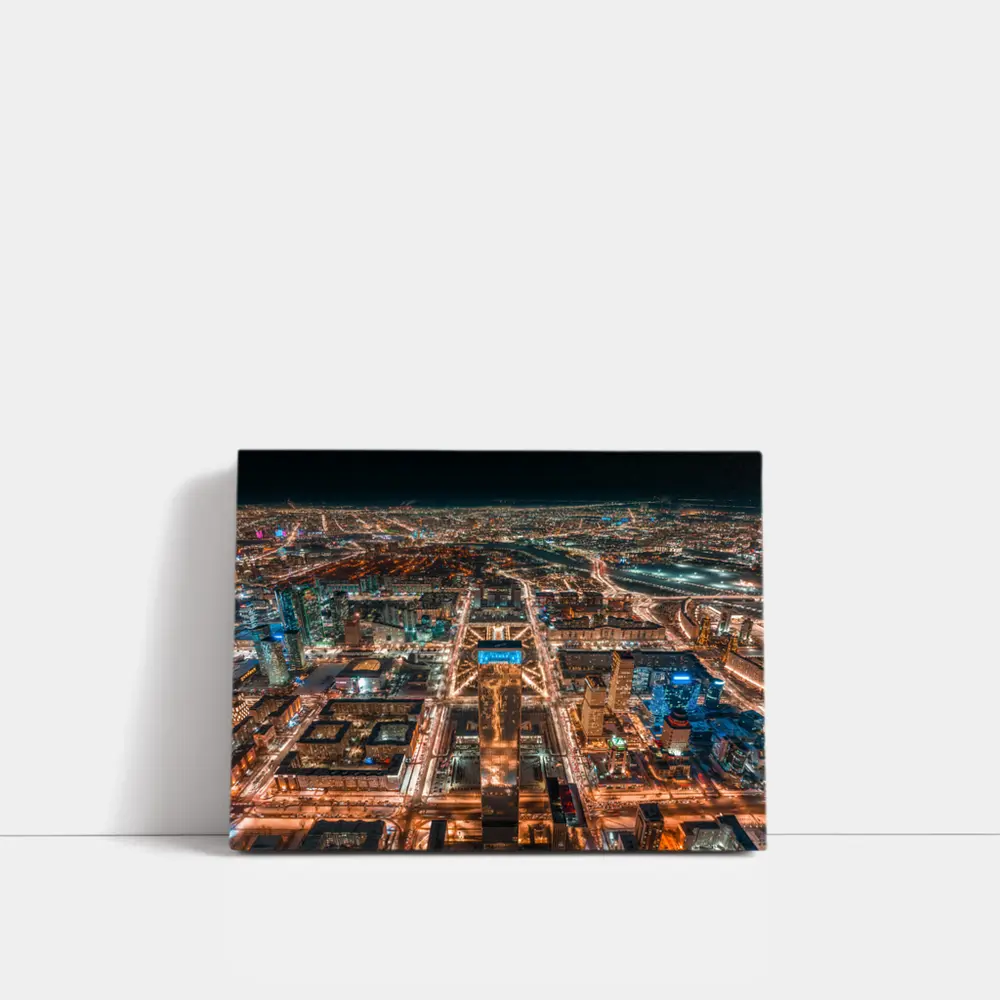Astana Kazakhstan City Aerial Night View – Wall Art