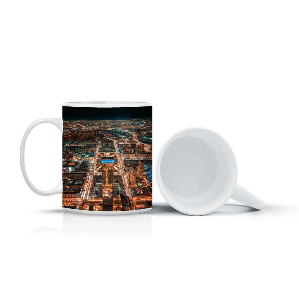 Astana Kazakhstan City Aerial Night View – Mugs