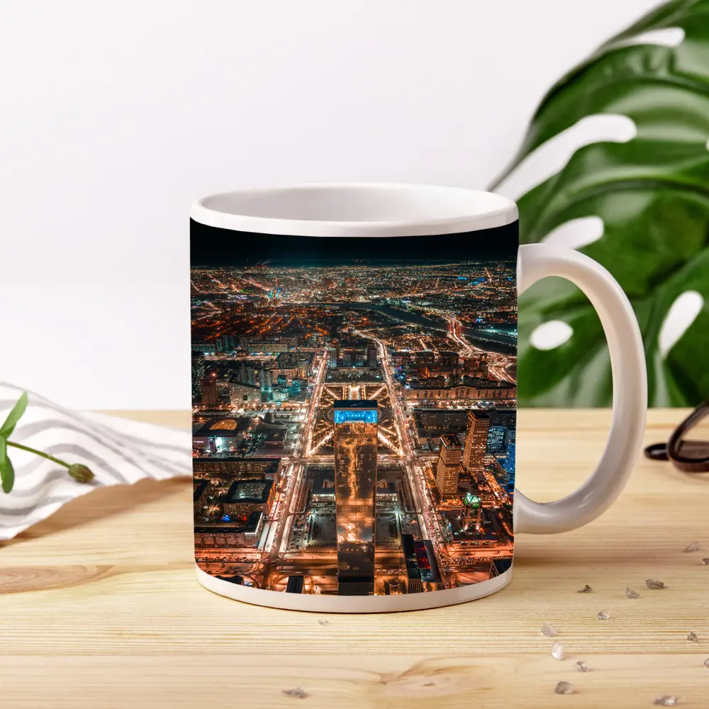 Astana Kazakhstan City Aerial Night View – Mugs
