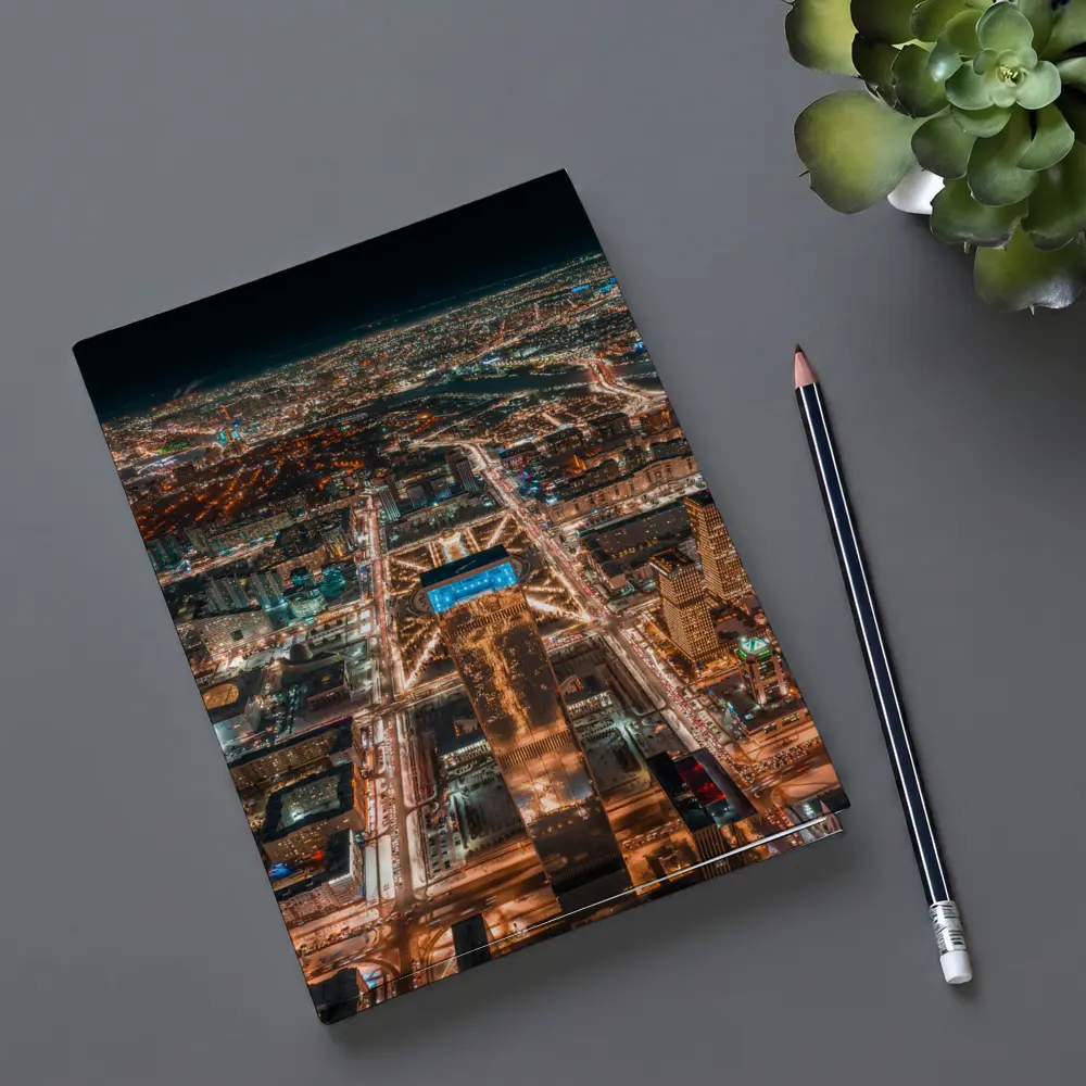 Astana Kazakhstan City Aerial Night View – Notebooks