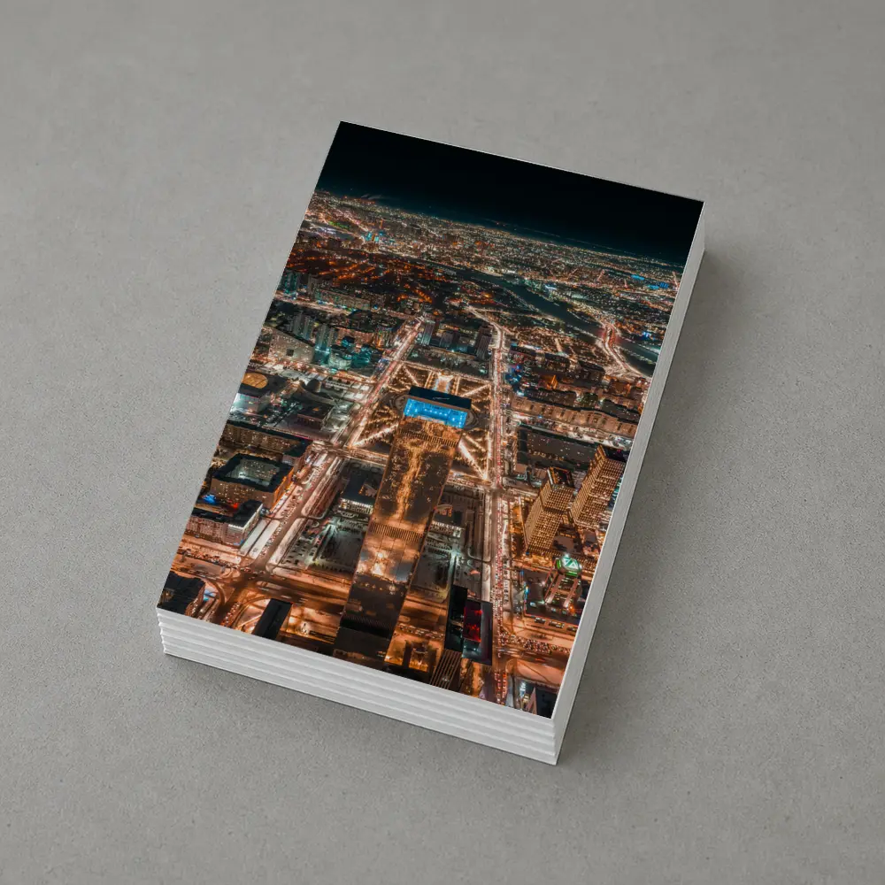 Astana Kazakhstan City Aerial Night View – Postcards