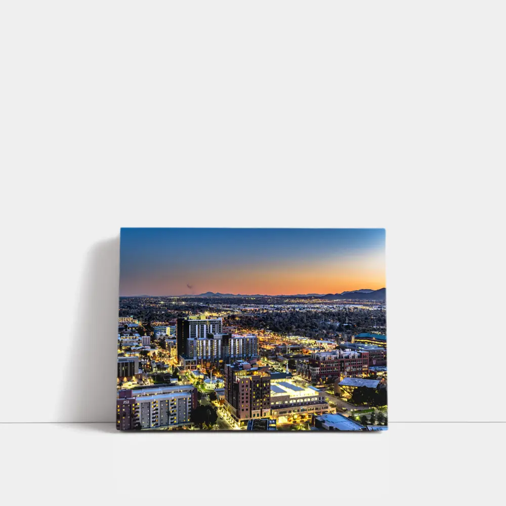 Phoenix Arizona City Skyline At Sunset – Wall Art