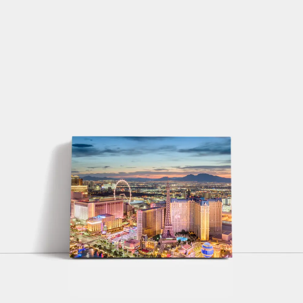 Las Vegas Strip Aerial Skyline At Dusk – Wall Art