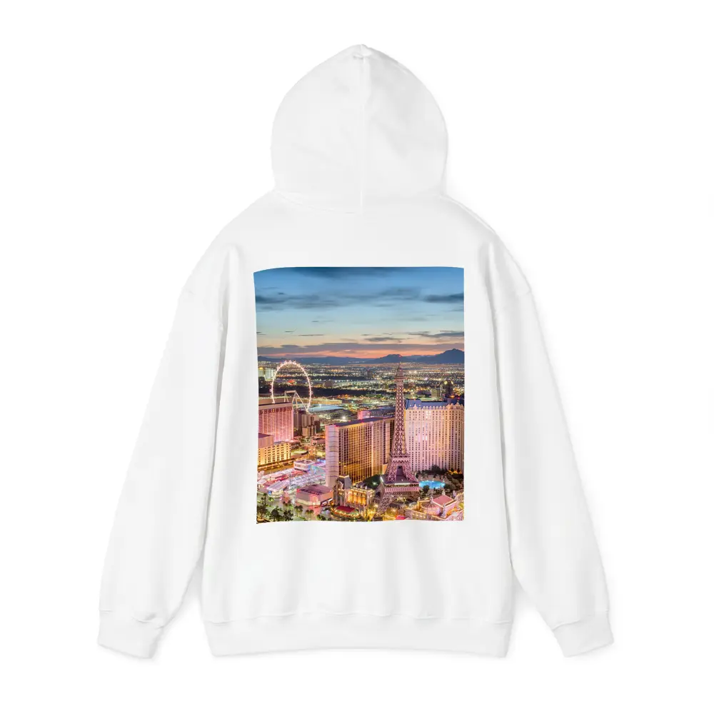 Las Vegas Strip Aerial Skyline At Dusk – Hoodies