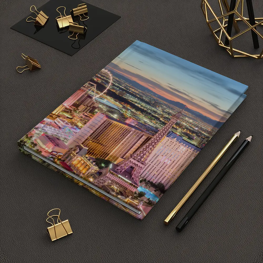 Las Vegas Strip Aerial Skyline At Dusk – Notebooks