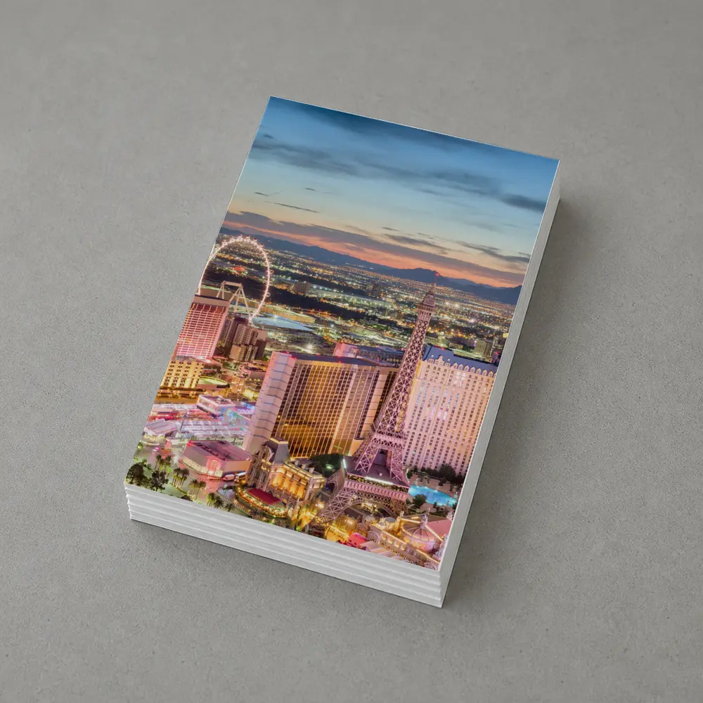Las Vegas Strip Aerial Skyline At Dusk – Postcards
