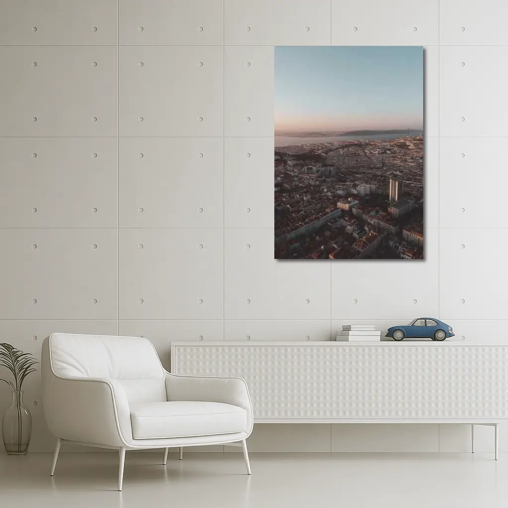Lisbon City Aerial View at Sunset – Wall Art