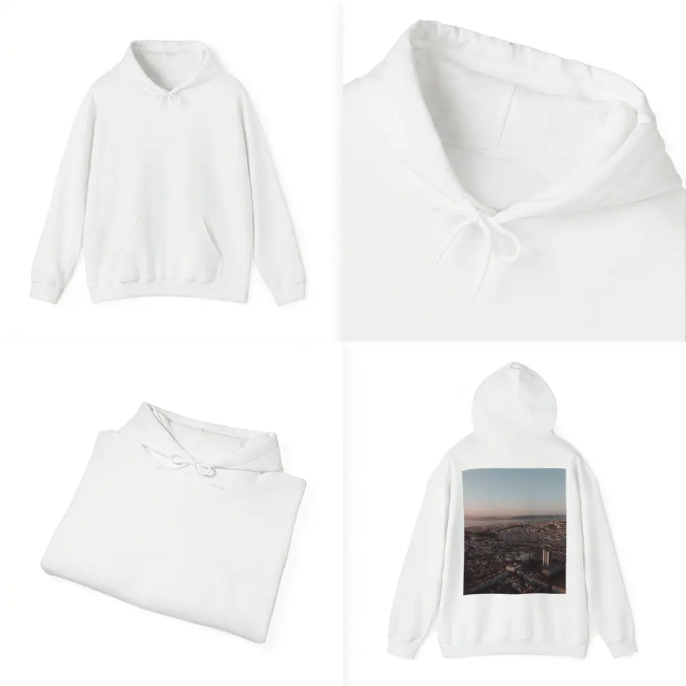 Lisbon City Aerial View at Sunset – Hoodies