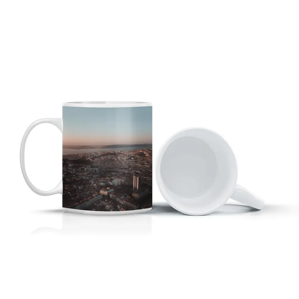 Lisbon City Aerial View at Sunset – Mugs