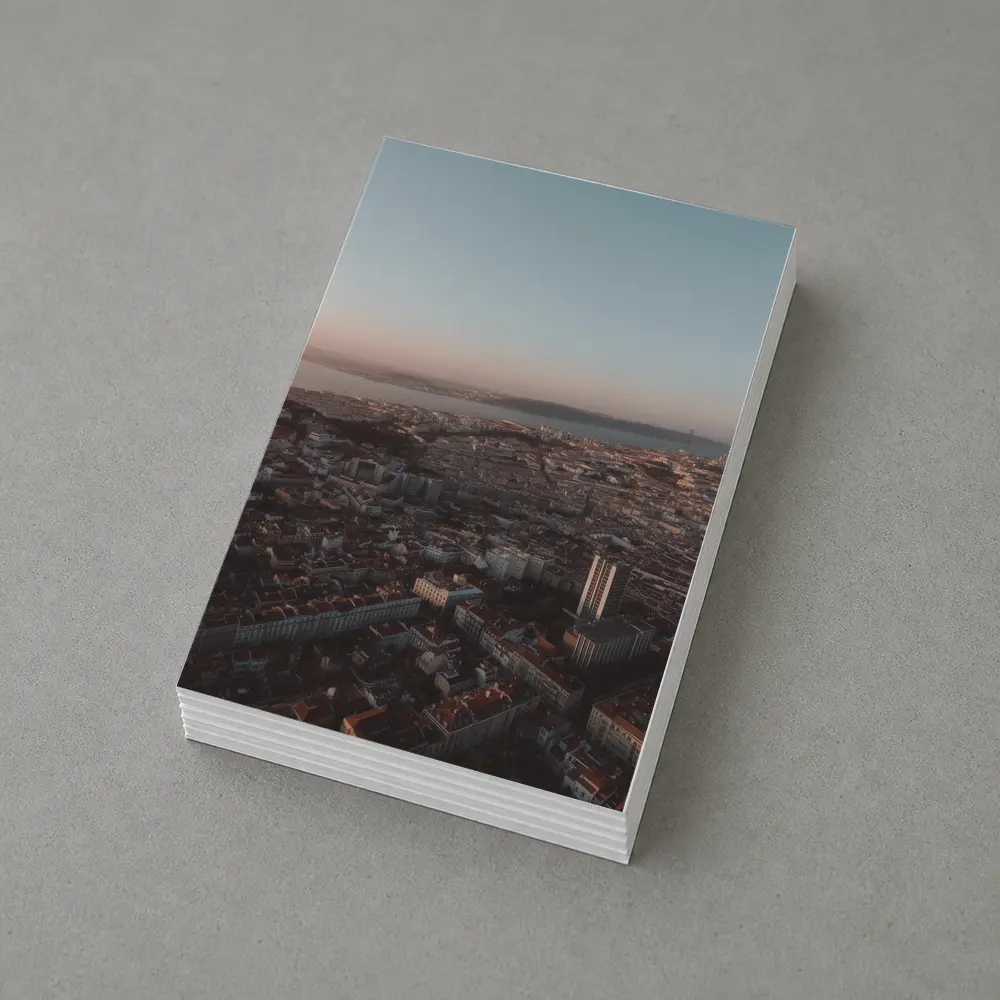 Lisbon City Aerial View at Sunset – Postcards