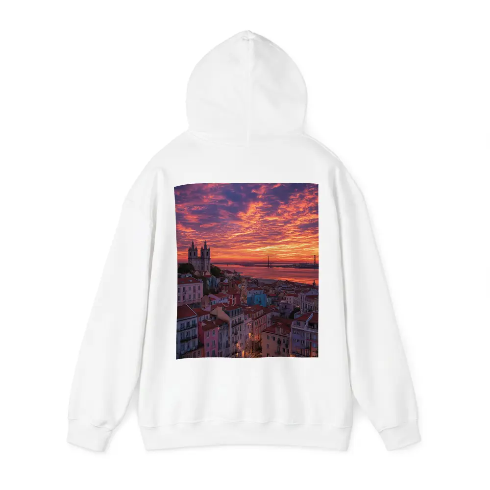 Lisbon Skyline Sunset Over Tagus River – Hoodies