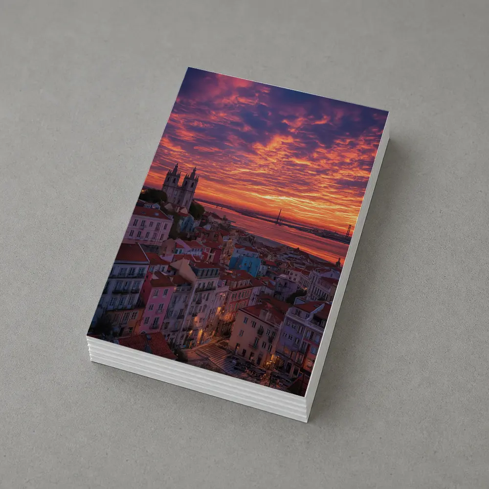 Lisbon Skyline Sunset Over Tagus River – Postcards