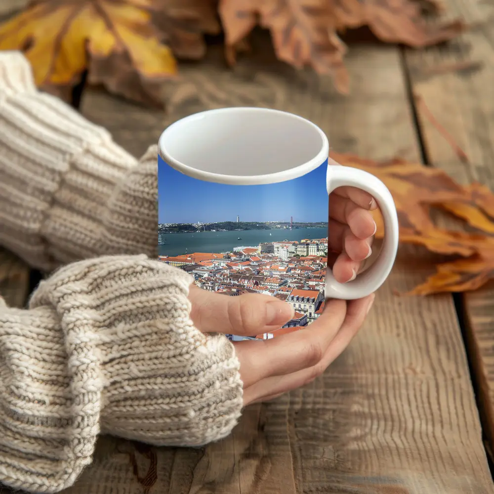 Lisbon City Skyline Tagus River Portugal – Mugs