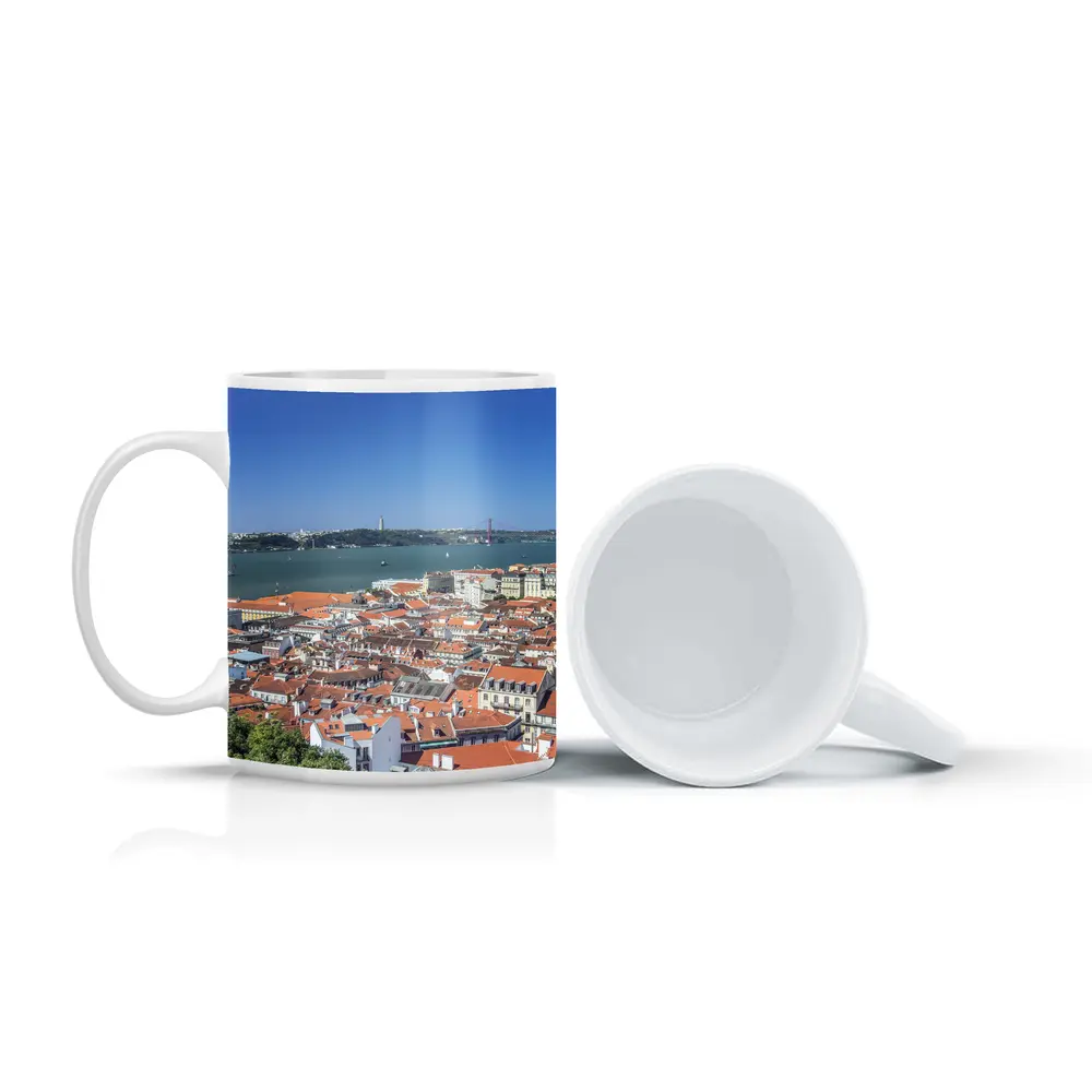 Lisbon City Skyline Tagus River Portugal – Mugs