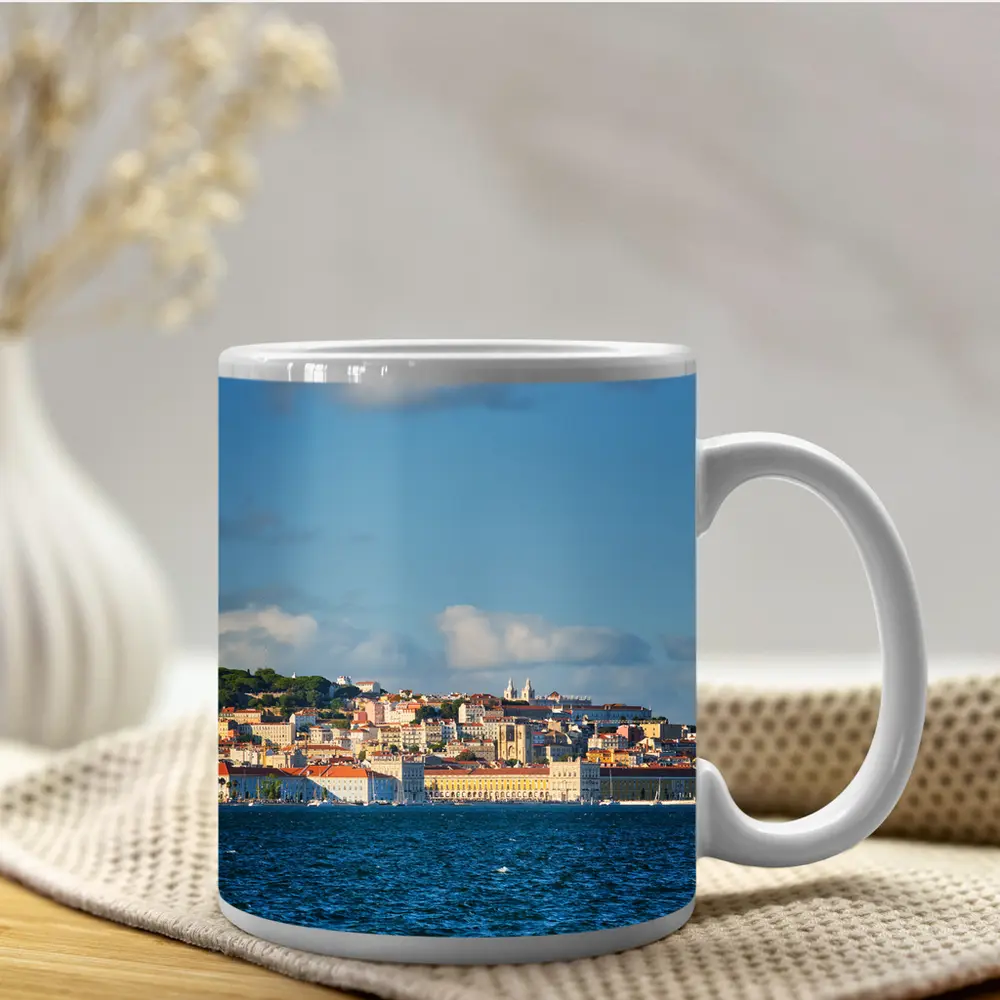 Lisbon Skyline View From Tagus River – Mugs