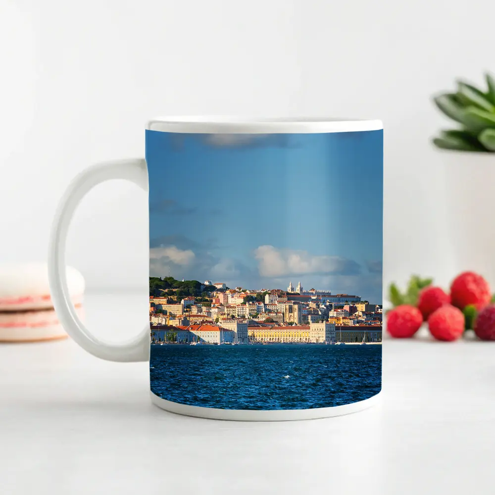 Lisbon Skyline View From Tagus River – Mugs