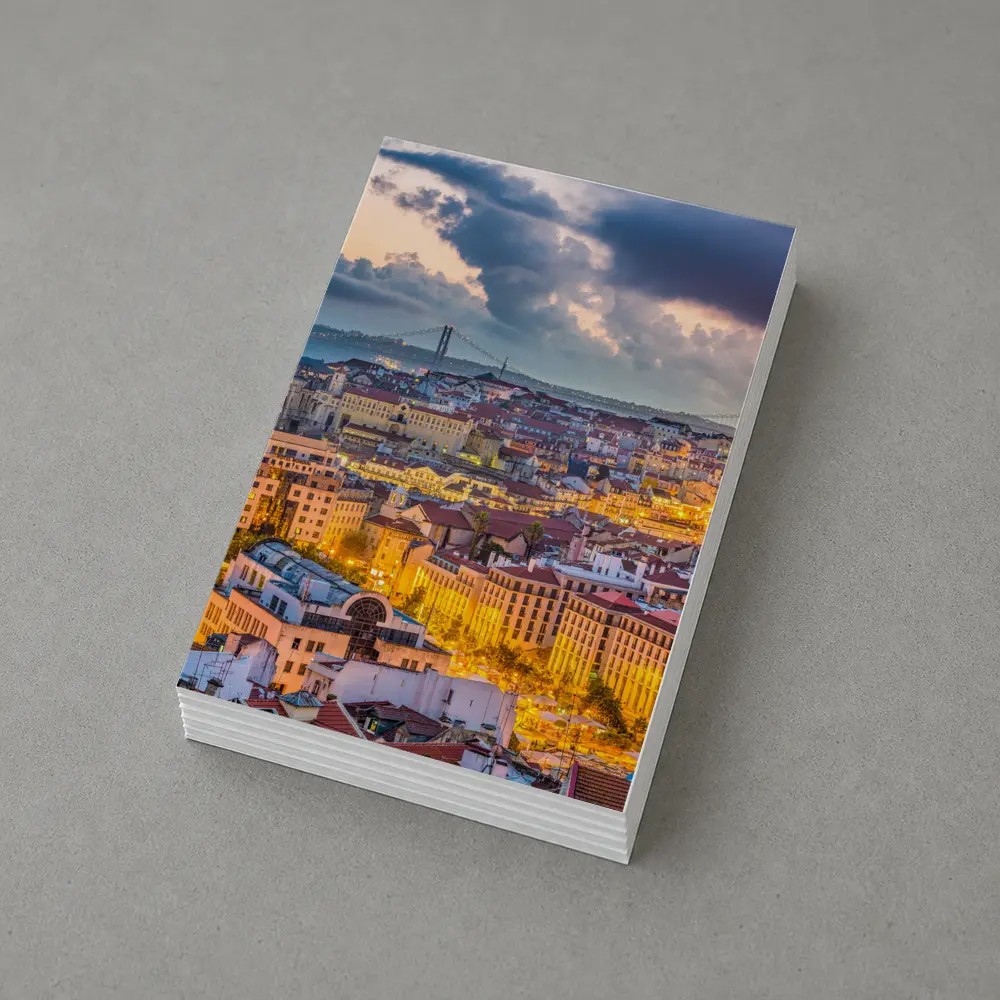 Lisbon Portugal City Skyline At Dusk – Postcards
