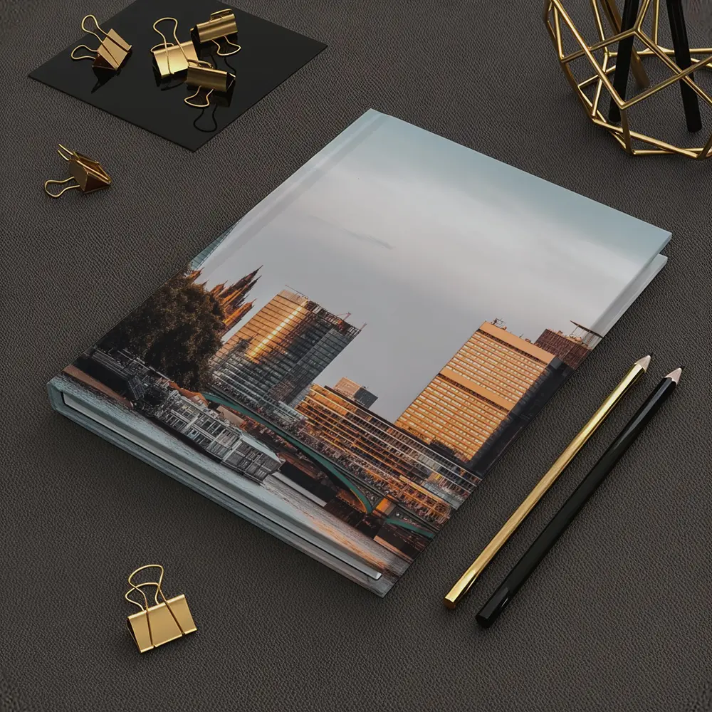 London Skyline Thames River Golden Hour – Notebooks