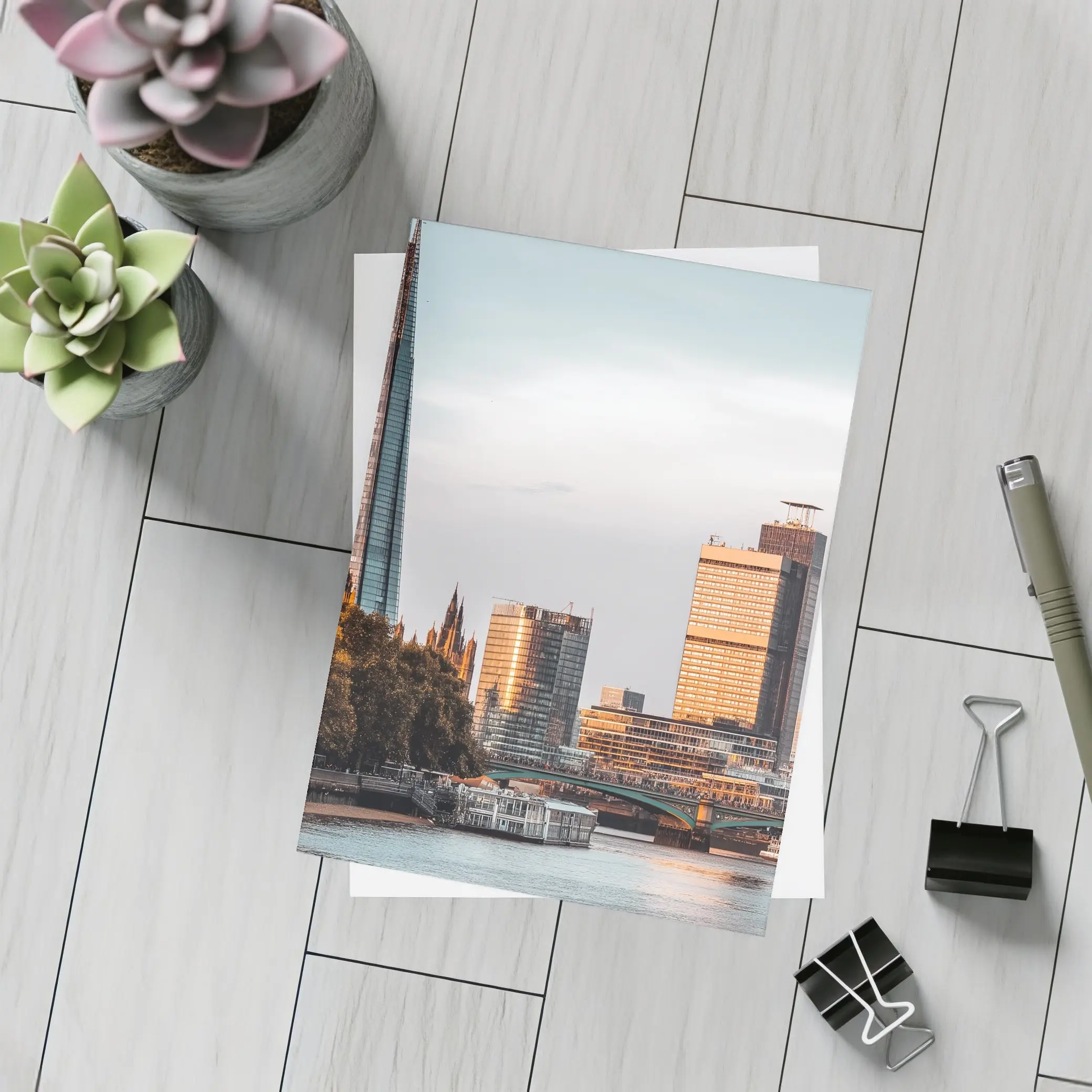 London Skyline Thames River Golden Hour – Postcards