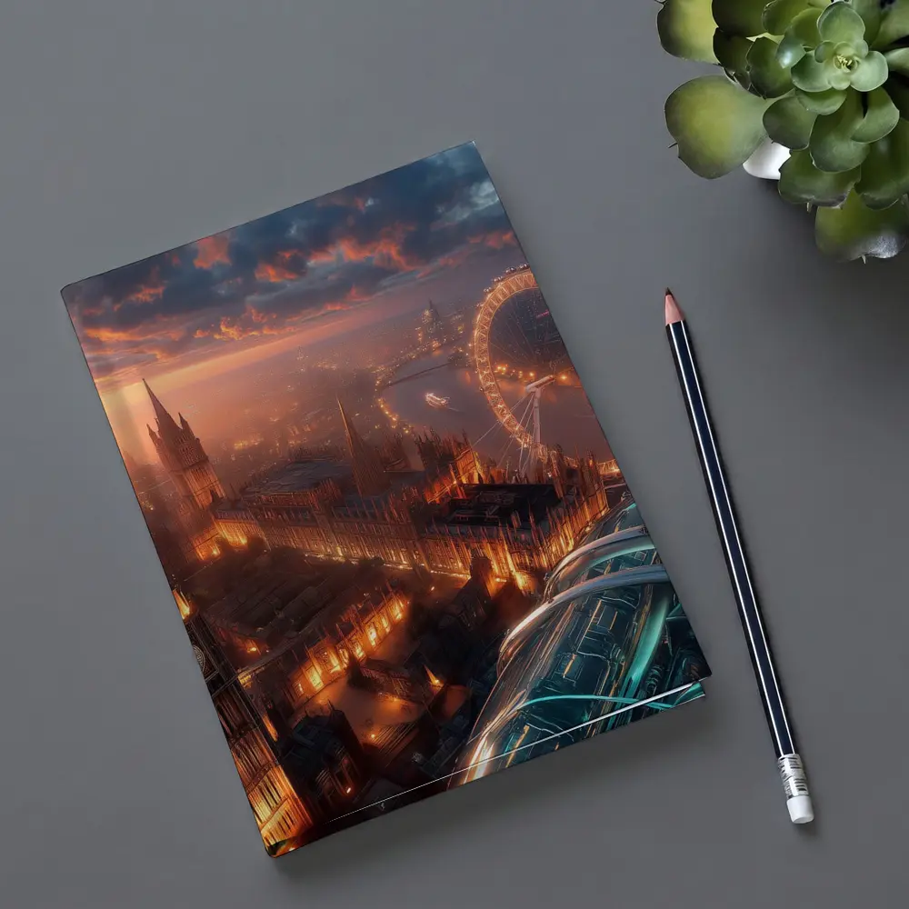 London Big Ben Aerial Sunset Cityscape View – Notebooks