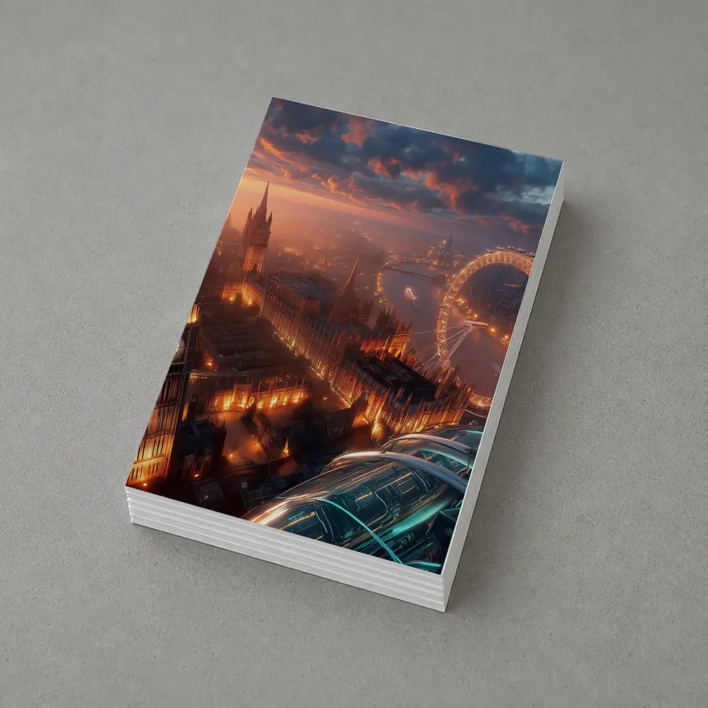 London Big Ben Aerial Sunset Cityscape View – Postcards