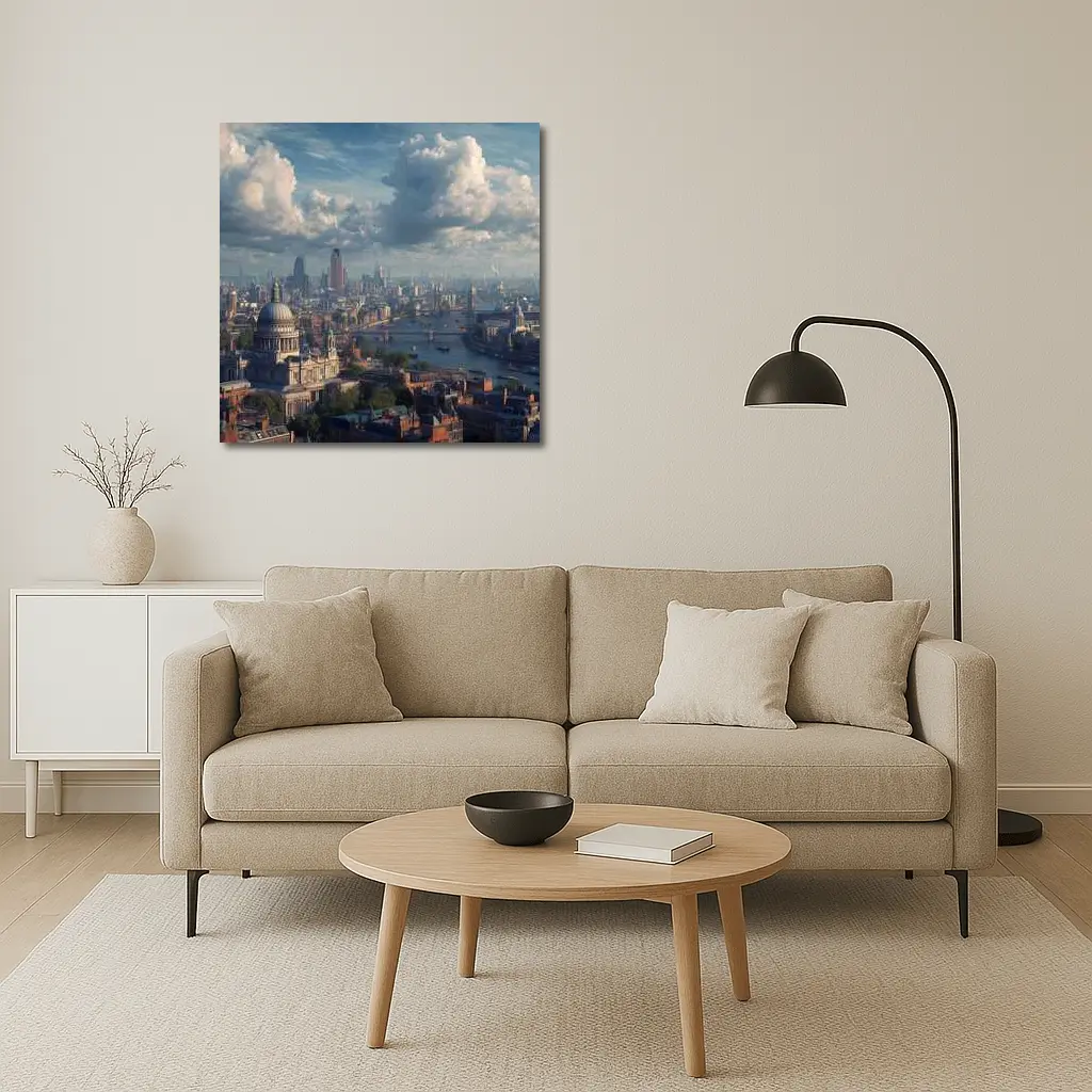 London Skyline St Pauls Cathedral River Thames – Wall Art