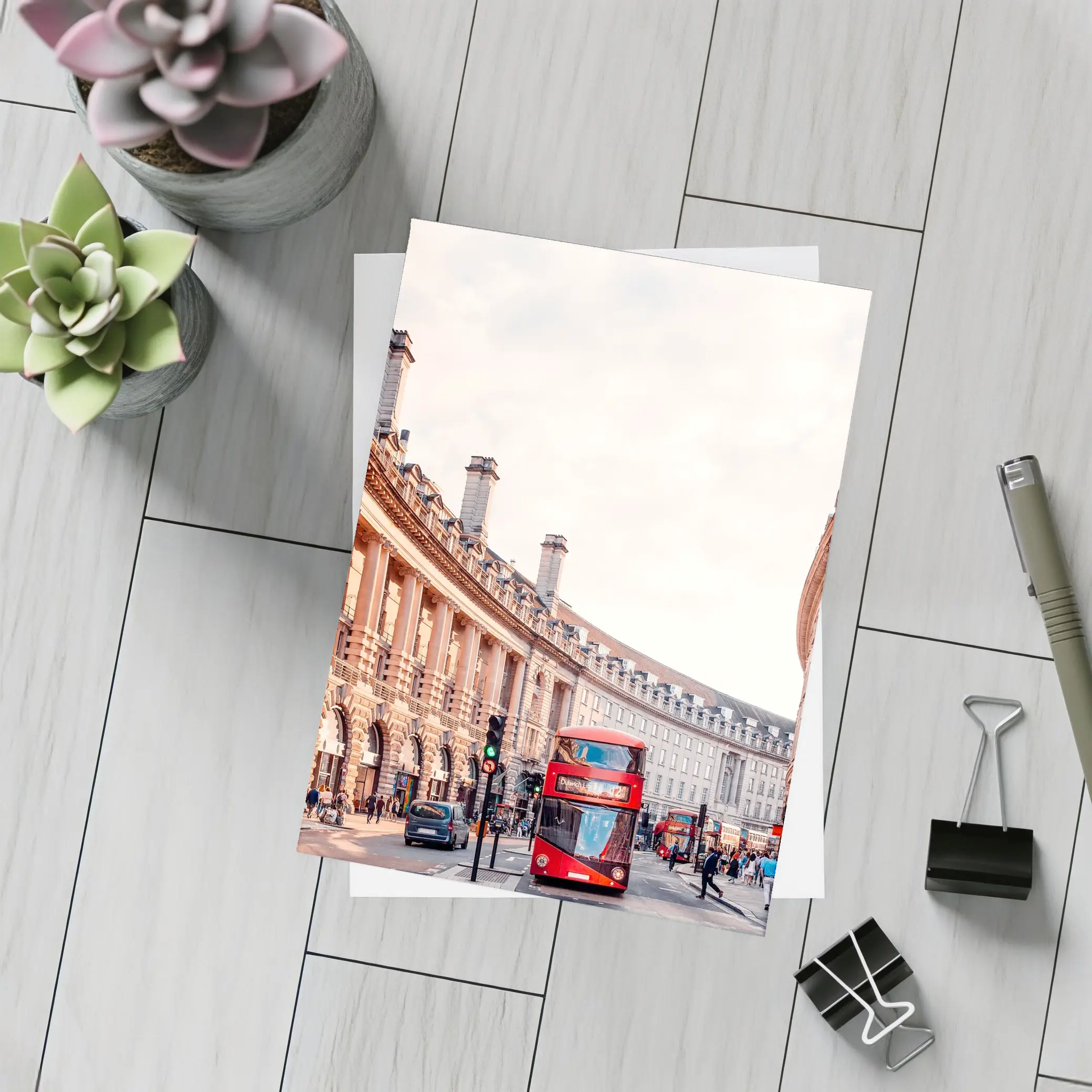 Regent Street London Red Double Decker Bus – Postcards