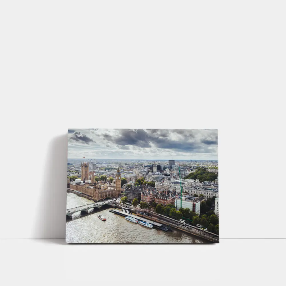 London Westminster Thames River Aerial View – Wall Art