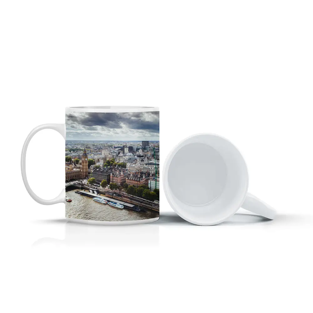 London Westminster Thames River Aerial View – Mugs