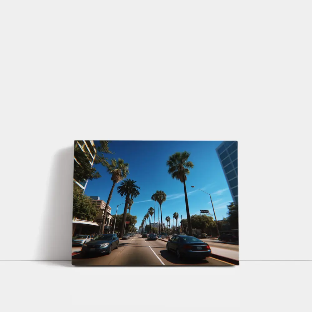 Los Angeles Palm Tree Boulevard Blue Sky – Wall Art